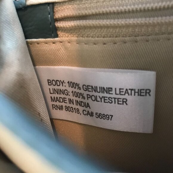 Lucky Brand Small Green Leather Crossbody Envelope Bag Adjustable Strap & Tassel - Picture 6 of 9